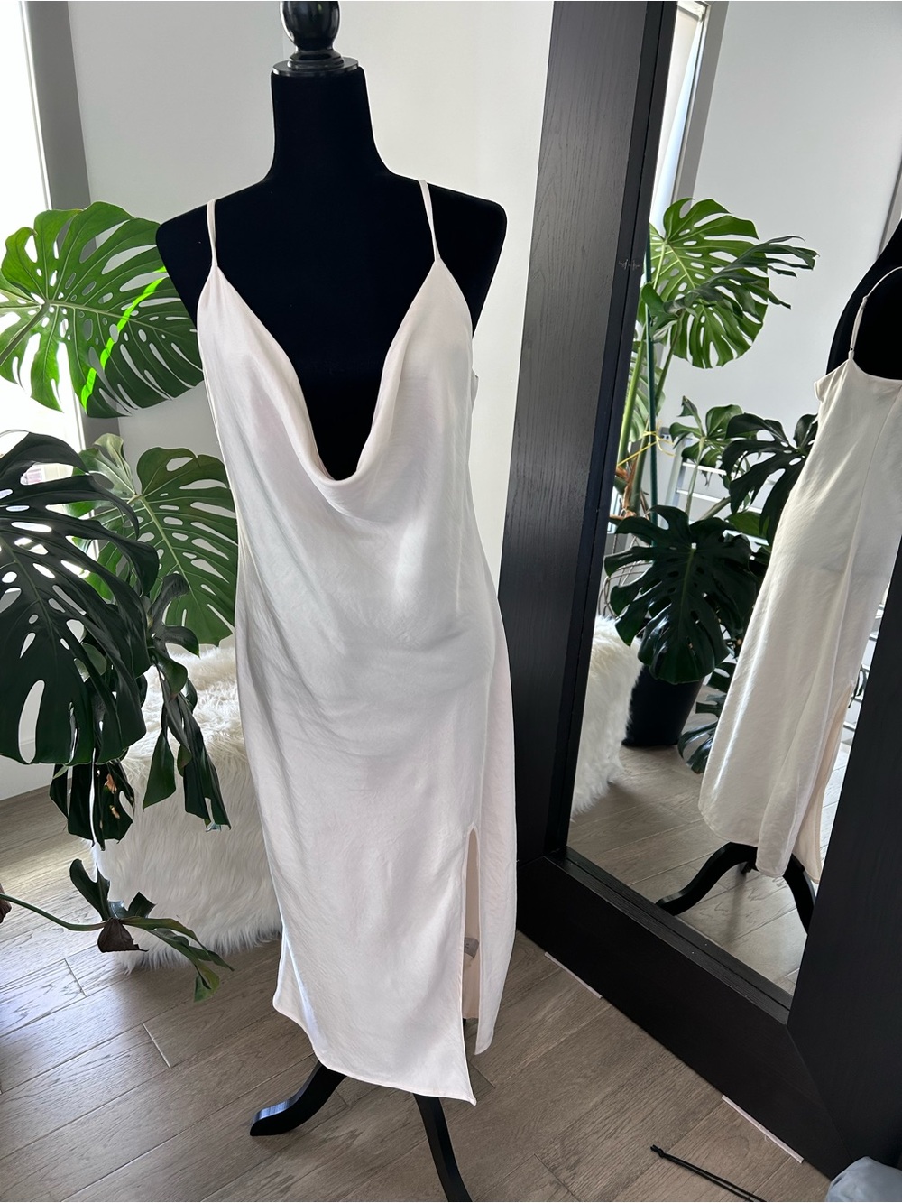 Satin Sexy Dress size XL Ivory slip style